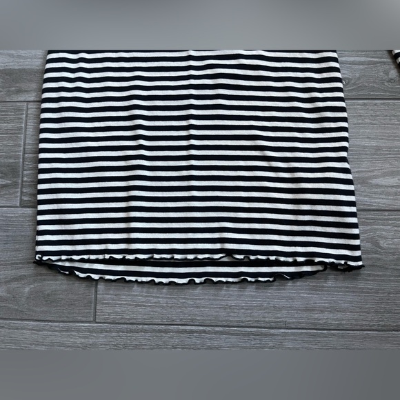 Abercrombie & Fitch Striped Long Sleeve Shirt Dress with lettuce hem, size S••• - Picture 10 of 13